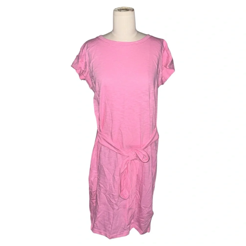 J. Crew Pink Dress with Waist Tie
